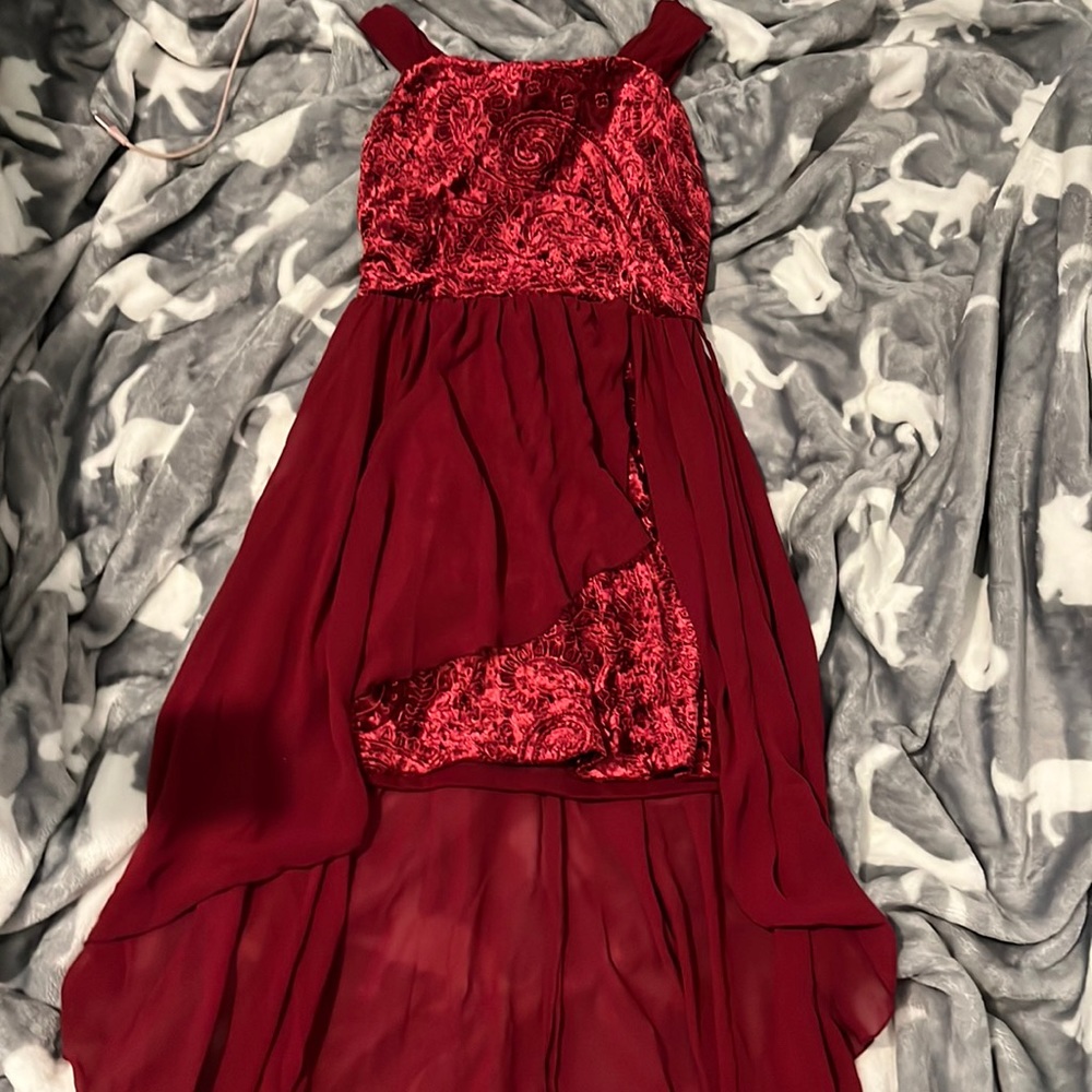 Red formal kids dress